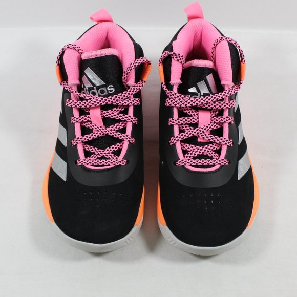 Adidas Kid's Cross Em Up Sneaker GX4793 - Black/Pink Size 13 - Picture 3 of 5